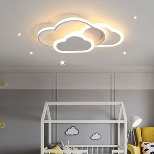 Lámpara de Techo LED Moderna Minimalista IP65 con Control Remoto, Sensor/Voz, Alto CRI 80, Estilo Crema, Base de Hierro Acrílico - Product Image 1