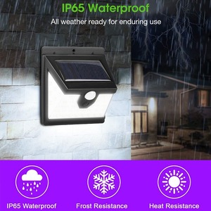 Outdoor Wall Lamp 40 SMD LED Solar Powered <b>Motion</b> <b>Sensor</b> <b>Light</b> For Garden Courtyard Waterproof Square Design - Product Image 3