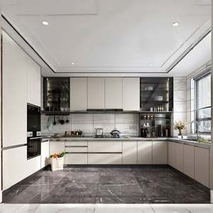 ตู้ครัวทันสมัยรูปตัว L ตู้ครัวสีขาวเฟอร์นิเจอร์ครัว cabinetry - Product Image 5