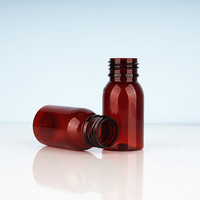 Vente en gros 50ml Bouteille de sirop Bouteille de médecine liquide ronde Sirop Toux Pilule Bouteille Conteneur