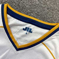 Maillot de basketball sans manches personnalisé en patchwork, avec impression par sublimation et transfert thermique HTV, vente en gros