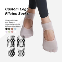 Vente en gros de nouvelles chaussettes personnalisées Fabricant de chaussettes antidérapantes antidérapantes de haute qualité Pilates personnalisées