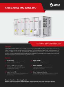 ที่ใส่แบตเตอรี่ลิเธียม20FT 5015kWh 5MJ เพื่อป้องกัน IP55 20HCL ระบายความร้อนด้วยของเหลว - Product Image 3