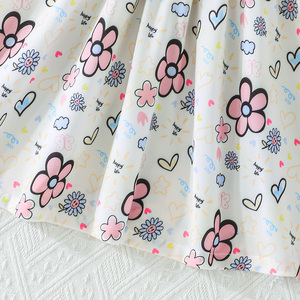 Ropa para Niños de 4 a 8 Años, Vestido de Verano con Estampado de Flores y Lazo, Elegante, Transpirable y Ecológico - Product Image 6