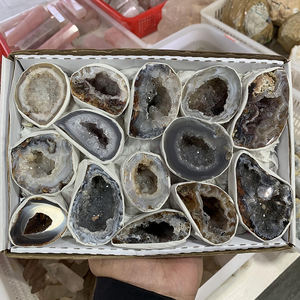 Scatola di geode di agata di cristallo naturale all'ingrosso pezzi di grandi dimensioni grezzi Druzy campione <span class=keywords><strong>chakra</strong></span> guarigione artigianato folk <span class=keywords><strong>pietre</strong></span> per la decorazione - Product Image 3