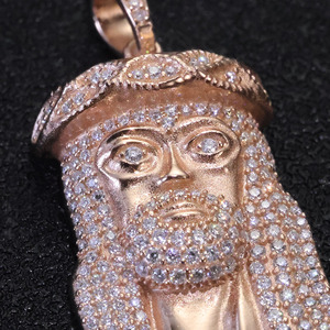 Colgante de Lujo de Moissanita, Plata de Ley 925, Joyería Hip Hop Rap, VVS Bling, Amuleto Personalizado, Certificado GRA, Probador de Diamantes de Laboratorio - Product Image 2
