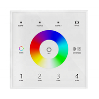 Controlador de panel táctil montado en la pared T14 5A * 4CH 20A 4 canales de salida LED RGBW controlador 2,4 GHz RF inalámbrico atenuador interruptor de encendido y apagado