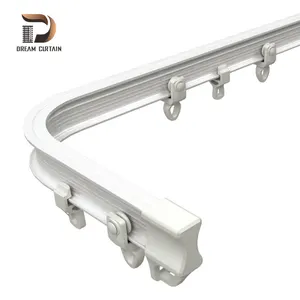 Easy To Bend Cut Size S Fold Curtains Rod Plastic Ceiling Mount Room Hospital Divider System Bendable Curtain Track