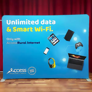 Banner de pared telón de fondo cartel de gota Interior Exterior tela de seda Banner aluminio telón de fondo - Product Image 2