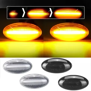 2x Clignotants latéraux dynamiques à LED séquentiels pour Peugeot 307 206 207 407 107 et Citroën C1 C2 C3 - Product Image 2