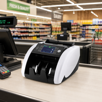 Machine à compter l'argent avec détecteur de billets contrefaits, compteur de devises mixtes, machine à compter l'argent liquide avec batterie au lithium MMK
