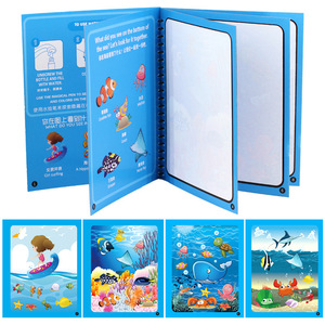 Libro di pittura ad acqua magica colorata libro da colorare riutilizzabile libro da disegno ad acqua magica con penna - Product Image 2