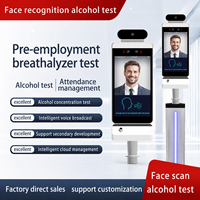 Contrôle d'accès intelligent Android avec reconnaissance faciale biométrique, détection d'alcool, mesure de température et prise en charge multilingue pour la nuit
