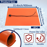 Coussin chauffant flexible en silicone pour ski/snowboard certifié CE/ISO9001, 220 V, personnalisable avec thermostat numérique