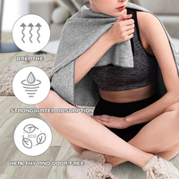 Lot promotionnel de 3 serviettes de sport cationiques avec logo personnalisé, sangle enroulable, serviette en microfibre absorbante pour cadeaux sportifs