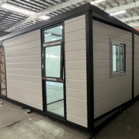 Structure en acier nouvellement conçue Camping à faible coût Maison de conteneur résidentielle de luxe moderne pour une personne