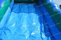 Toboggan aquatique gonflable en PVC de 6 m de haut, double glissière, motif palmier tropical, avec souffleur d'air, pour enfants, intérieur/extérieur, résidentiel, scolaire, garantie 3 ans
