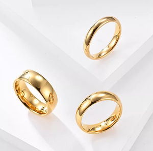 IP Gold 6mm 4mm 2mm anillo abovedado <span class=keywords><strong>de</strong></span> tungsteno <span class=keywords><strong>alianzas</strong></span> <span class=keywords><strong>de</strong></span> boda para Mujeres Hombres <span class=keywords><strong>oro</strong></span> rosa/plata/<span class=keywords><strong>oro</strong></span>/Negro Anillos <span class=keywords><strong>De</strong></span> Compromiso delgados - Product Image 4