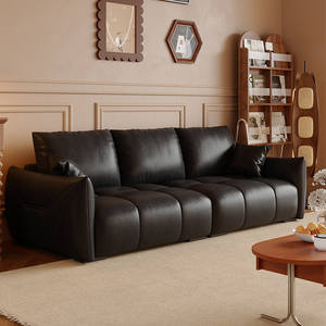 <span class=keywords><strong>โซฟา</strong></span>หนัง PU ลายวินเทจเคลือบแว็กซ์น้ำมัน สไตล์โมเดิร์นมินิมอล แบบกลาง สำหรับห้องนั่งเล่นหรืออพาร์ตเมนต์ 3 ที่นั่ง - Product Image 5