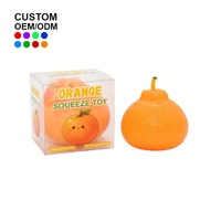 Produit phare : Jouet à presser anti-stress Squishy Crunchy en forme d'orange de simulation, en boîte de présentation, type mandarine