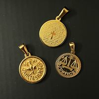 Pendentif en acier inoxydable pour hommes et femmes, la croix de la Bible, quidème, Balance, Balance, bouddhiste, 20mm, livraison gratuite