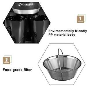 Carcasa de plástico, taza eléctrica automática K, <span class=keywords><strong>dos</strong></span> <span class=keywords><strong>tazas</strong></span>, <span class=keywords><strong>cafetera</strong></span> Espresso, Mini máquina de café por <span class=keywords><strong>goteo</strong></span> - Product Image 5