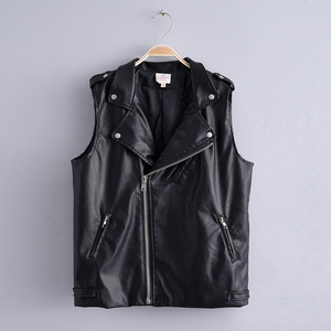 Nouveautés 2017 : Vestes courtes pour filles, vestes en cuir sans manches slim pour enfants - Product Image 3