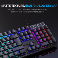 Regenboog-achtergrondverlichting, morsbestendig, programmeerbaar membraanbedraad gaming-toetsenbord, USB-interface, volledige grootte voor computer/desktop