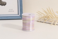 Fil de soie coréen multicolore à 7 brins de 1,5 mm, cordon en polyamide tressé rond pour emballage cadeau, fabrication de bijoux et emballage