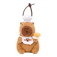 YIMENG Porte-clés personnalisable en peluche Capybara, pendentif animal en peluche doux, rembourré en coton PP, breloque de sac mignonne et kawaii, mini jouet câlin