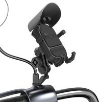 Soporte para Espejo Retrovisor de Motocicleta, de Aleación de Aluminio, para Teléfono Celular, con Bloqueo Antirrobo, Altura Ajustable y Flexible, Impermeable