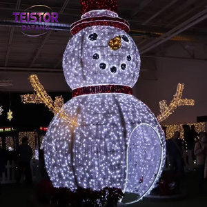 Outdoor Christmas Snowman Motif Lights LED Holiday Decoration for Commercial Landscape Projects - Product Image 4