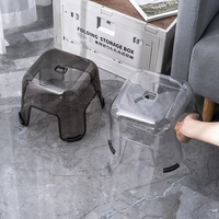 Décoration de maison de luxe en plastique transparent pour animaux de compagnie poufs de toilette moderne antidérapant repose-pieds siège banc de salle de bain de luxe pour la cuisine