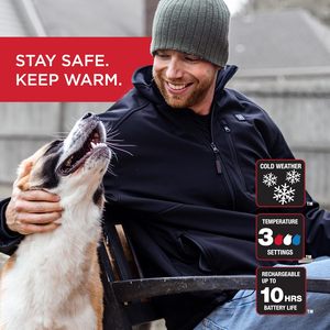 Custom RHG-J100 Men's Heated Soft Shell <b>Jacket</b> With Battery Waterproof Fleece Parka Casual Wear - Product Image 2