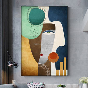 Grande ritratto cubista su tela avvolta 24x36 facce astratte per grassetto 3D texture parete arte astratta <span class=keywords><strong>dipinti</strong></span> su tela - Product Image 2