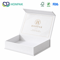 Boîte cadeau rigide pliable HONPAK, boîte d'emballage personnalisée avec logo pour vêtements, accessoires, électronique et produits de luxe