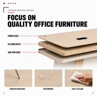 Bureau de direction moderne de luxe en bois massif et MDF, ensemble de mobilier de bureau commercial pour PDG, direction et usage domestique