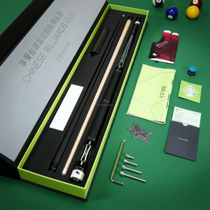 NUEVO Juego de tacos de billar de carbono <span class=keywords><strong>Zeni</strong></span> Radial Pin Sticker de madera de arce con 2 flechas, tacos de billar de carbono para billar americano - Product Image 4