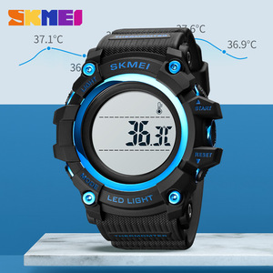 Skmei Men's Sports Watch With Thermometer Lcd Display 3 Atm Waterproof Led Light Large Dial - Product Image 1