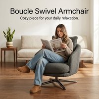 Fauteuil de salon moderne, fauteuil de détente individuel, fauteuil pivotant à 360 degrés, fauteuil en tissu Teddy pour hôtel, appartement
