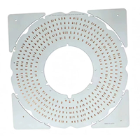 Carte de circuit imprimé circulaire en aluminium LED personnalisée, épaisseur de la carte de 1,2 mm, épaisseur du cuivre de 35 µm, MCPCB pour luminaire LED