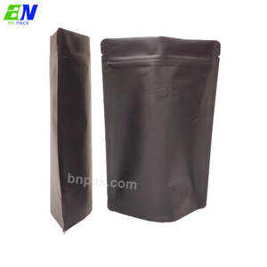 250g đứng lên Túi giấy Kraft đen bao bì Logo tùy chỉnh in vật liệu tái chế cho trà Snack Rượu & bia sử dụng thực phẩm - Product Image 3