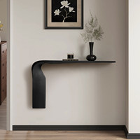 Console murale moderne minimaliste en bois de frêne haut de gamme, écologique, facile à assembler, ultra-étroite pour couloir, hall d'entrée
