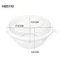 Boîte/Conteneur à Salade en Plastique PET Sans BPA, 18oz 24oz 32oz, avec Couvercle Transparent, Marque Chuan He, Prix Abordable, Vente en Gros