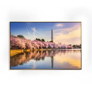 Modern Urban Lake Landscape Oil Painting Canvas Prints Home Hotel Decoration Painting Wall Art