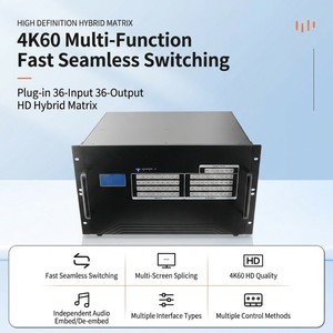 Commutateur matriciel hybride professionnel 18x18 HD sans soudure, construction métallique, prenant en charge la gestion DVI/SDI/Fibre/EDID et l'<span class=keywords><strong>audio</strong></span> - Product Image 4