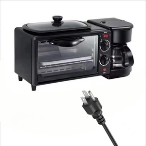 3-in-1 Multifunction Plastic <b>Breakfast</b> Station Oven Coffee <b>Maker</b> Hot Microwave Toaster Frying Pan Home Multi-function Oven - Product Image 1