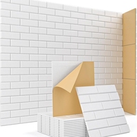 Autocollant mural décoratif DIY en feutre gris écologique, insonorisant, auto-adhésif, motif brique 3D, épaisseur 1 cm, 30x30 cm, professionnel