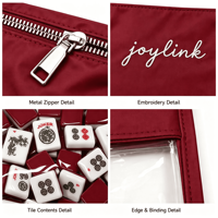 Sac de rangement transparent pour Mahjong en PVC avec fermeture éclair, pochette de voyage portable et légère pour jeu de Mahjong américain – Offre Spéciale