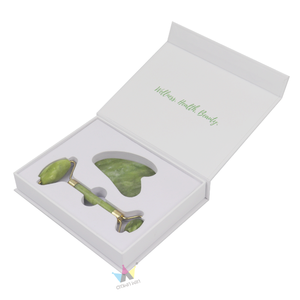 Personalized Biodegradable Eco-Friendly Luxury Magnetic <b>Jade</b> <b>Roller</b> Facial Gua Sha Rigid Square Paper Box with Sponge EVA Insert - Product Image 5